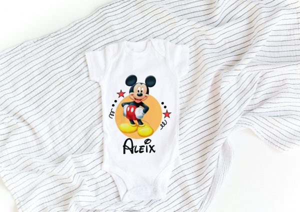 Body Bebé Personalizado Mickey Mouse