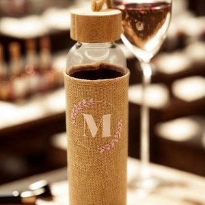 Botella de Bambú Personalizada con Inicial