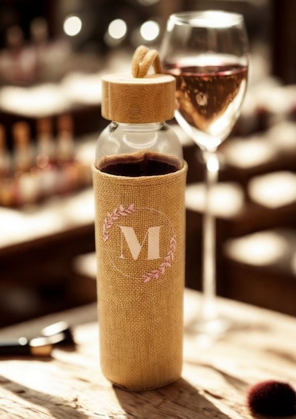 Botella de Bambú Personalizada con Inicial